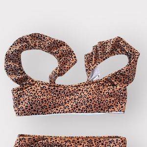 Rylee + Cru Leopard Print Swim Top